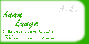 adam lange business card